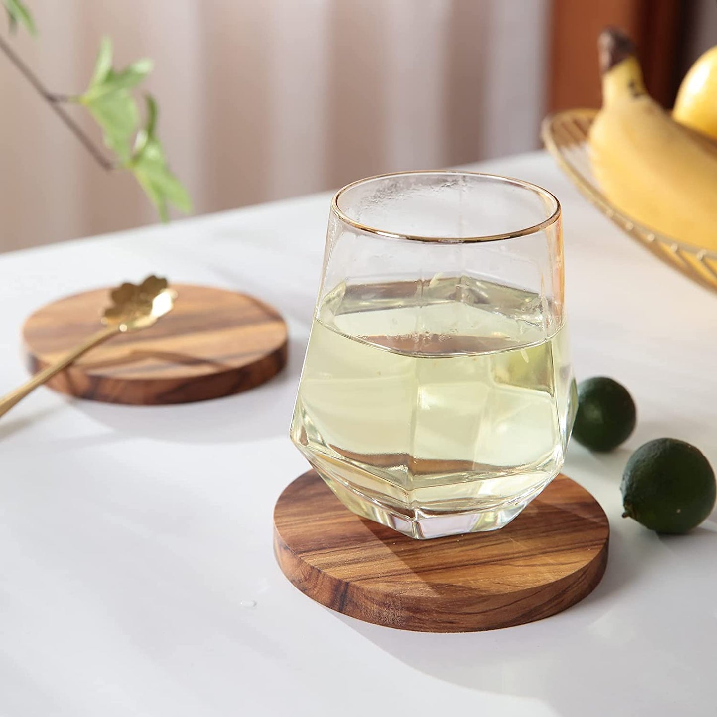 Engraved Acacia Wood Coaster set (set of 4)