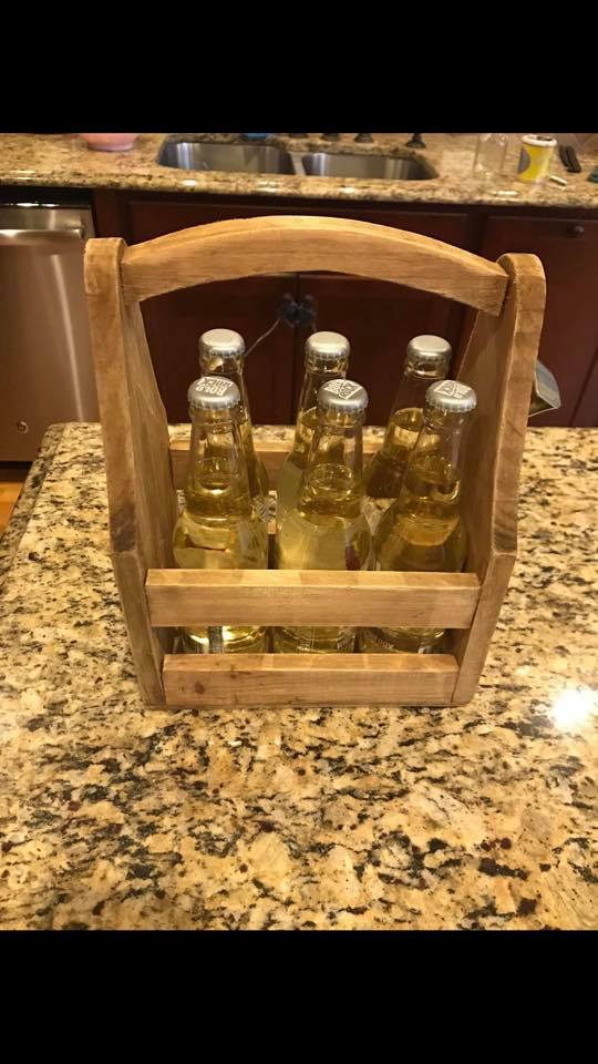 Engraved Wooden Beer Caddie