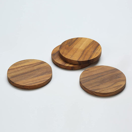 Engraved Acacia Wood Coaster set (set of 4)