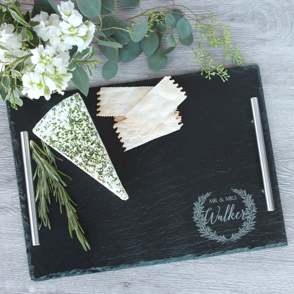 Engraved Slate Charcuterie Tray