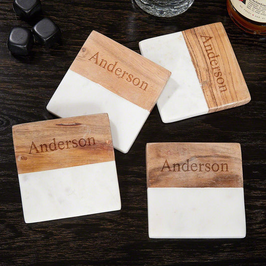Marble Coaster Set
